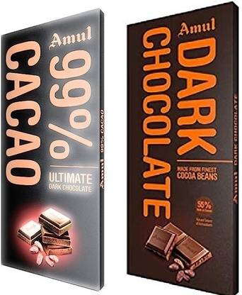 Amul 99% Cacao Chocolate & Dark Chocolate Bars
