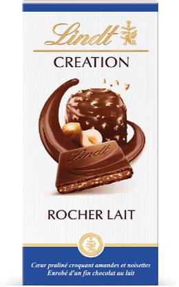 LINDT Creation Rocher Lait Milk Chocolate | Almonds and Hazelnuts Coated Bars