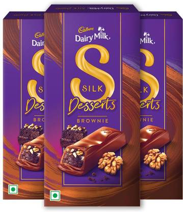 Cadbury DAIRY MILK SILK DESERTS BROWNIE WALNUT FLAVOUR CHOCOLATE Bars