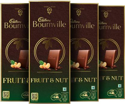 Cadbury Bournville Fruit and Nut Dark Chocolate Bars