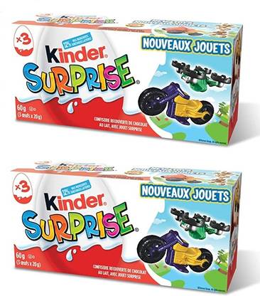 Kinder surprise 3 eggs With Crisp Crunchy Chocolate Fudges