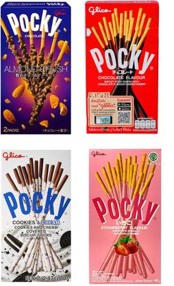 Pocky Stick Variety Pack Crispy Crunchy Pretzel Sticks With Delicious Chocolate Cream Bites
