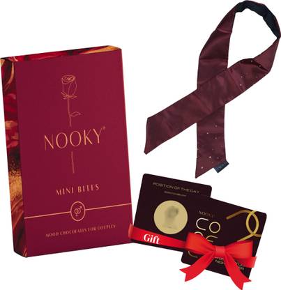 Nooky Mini Bites (20g) & Blindfold Combo | Vegan | 2 Chocolates + Free Card Bars