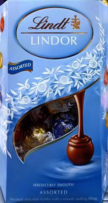LINDT Lindor Assorted ( Blue ) Milk & White + White + Milk ChocolatE Truffles