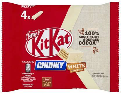 NESTLE KitKat Chunky White Chocolate Luxury in Every Piece (IMPORTED FROM UK) Bars