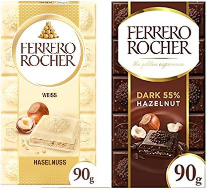 Ferrero Rocher Bar Variety of White Chocolate & Dark Chocolate Deliciously Bars