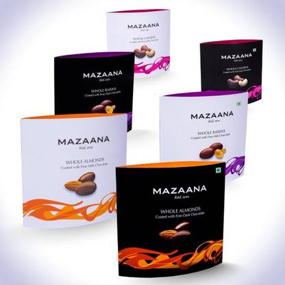 Mapro Mazaana Chocolate | Choco-Coated Nuts | Premium Milk & Dark Chocolate Bites