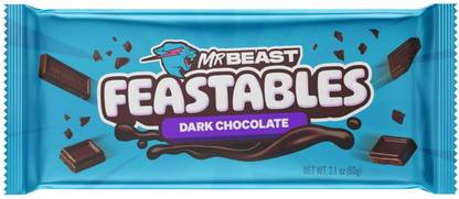 Mr Beast Feastables Dark Chocolate | Smoother and Creamier (New Pack) Bars