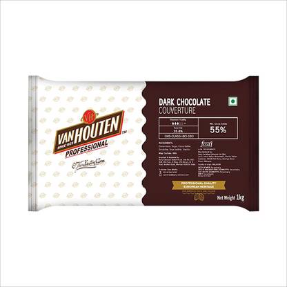 Van Houten Dark Chocolate Couverture 55% Bars