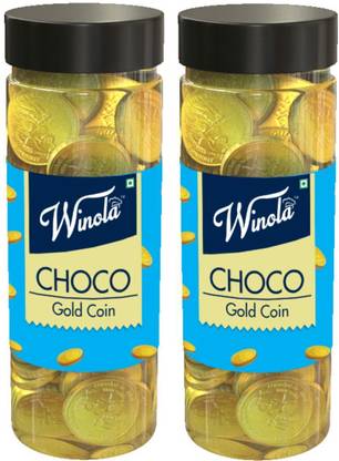Winola Chocolate Gift Pack | Combo of Milk Chocolate Coin (Pack of 2) Bites