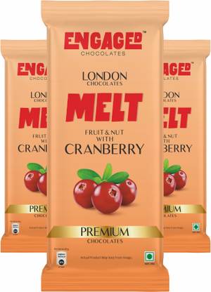 engaged Fruit and Nut chocolate Bar, 60gm (Pack of 3), 180gm Bars