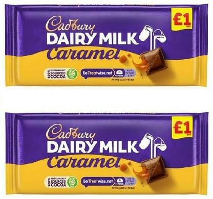Cadbury Dairy Milk Caramel Milk Chocolate Smooth Melting Feilling Bars