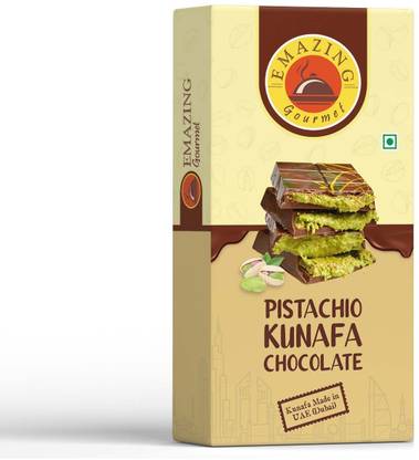 Emazing Gourmet Pistachio Kunafa Chocolate Bar |Crispy Kunafa Chocolate Bar Bars