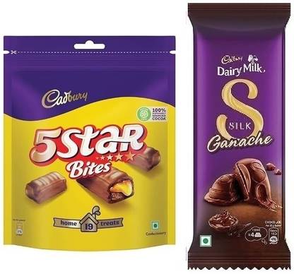 Cadbury 5 Star Chocolate & Silk Ganache Chocolate Bars
