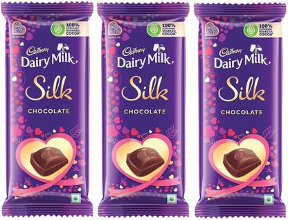 Cadbury DAIRY MILK SILK HEART BLUSH 180 GM PACK OF 3 Bars