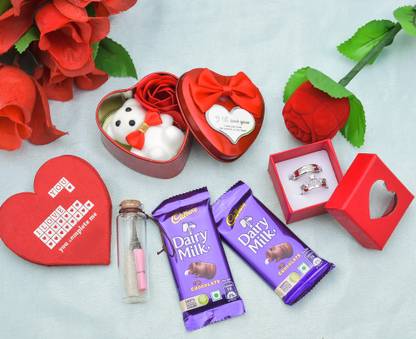 Cadbury Dairy Milk, Heart Box, Adjustable Ringset, RingRose, Message Pills, Heart Card Bars