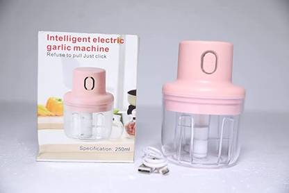 Paper Wings by YES USB Electric Garlic Chopper Mini Rechargeable Vegetable Portable (Multicolor) Electric Vegetable & Fruit Chopper