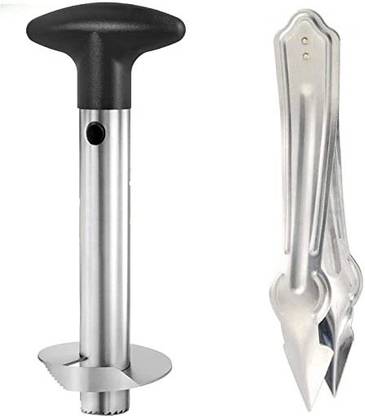 DANIR Combo Pack of Pineapple Cutter & Pineapple Eye Remover Tool Pineapple Slicer