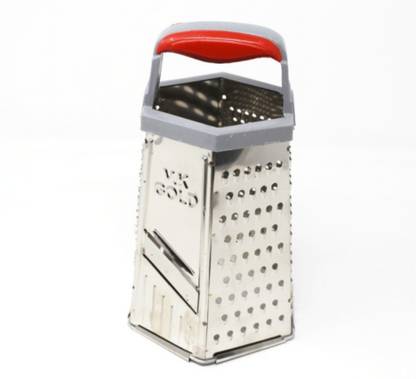 Patre In Stainless Steel 6 Side Grater With Plastic Handle Chopper. Grater & Slicer