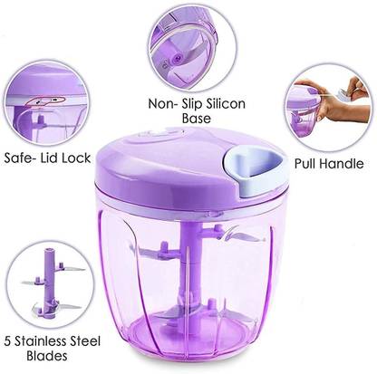 somunita Handy Chopper, Meat Grinder Mixer 900ml, XL Food Processor Slicer Vegetable & Fruit Chopper