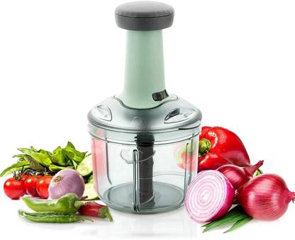 MAGICSPOON Chopper, Onion Cutter, Onion Chopper, Vegetable Chopper (Teal, 900ml. 4 Blades) Vegetable & Fruit Chopper