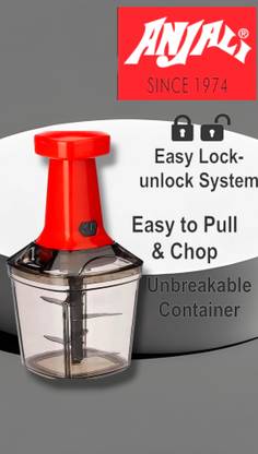 anjalii by Anjalii Push N Chop Chopper Vegetable Chopper