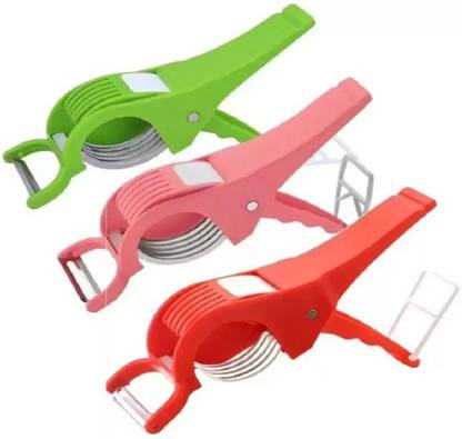 SRYFIT Combo of 3 Vegetable Cutter Stainless Steel Vegetable Slicer