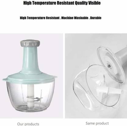 Sahebzaade Manual Speedy Hand Press Food Chopper, Quick N Powerful Manual Hand Held Chopper, Twister Push Chopper To Chop & Cut Fruits, Vegetables, Nuts, Herbs, Onions for Salsa,Salad,Pesto,Hummus Vegetable & Fruit Chopper