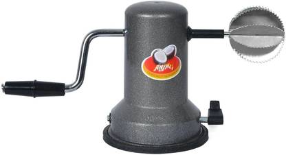 ANJALI Sleek Stainless Steel Vacuum Base Coconut Scraper, Black Coconut Scraper