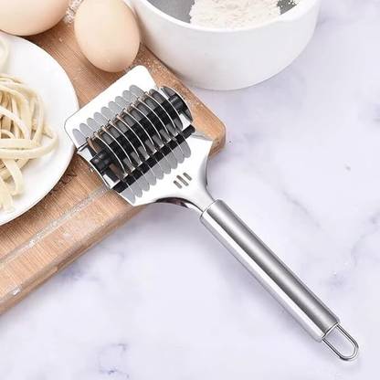 Newvent Noodle Cutter Stainless Steel Pasta Spaghetti Maker Noodle Lattice Roller Chopper