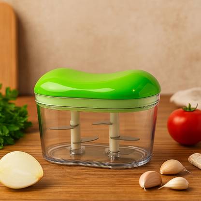 YASHPLASTIC Manual Garlic Chopper Portable Manual Food Processor Vegetable & Fruit Chopper