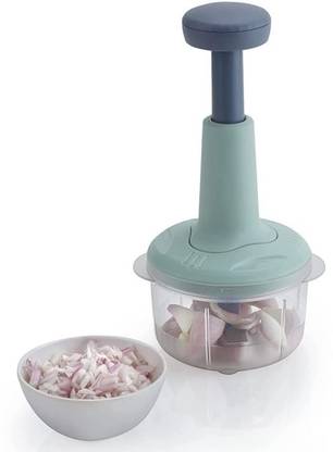 SCG by - 3 Blades Hand Push Chopper and Blender with Handle Lock Vegetable & Fruit Chopper