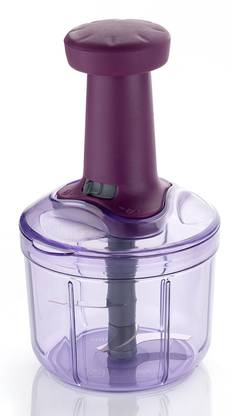 MAGICSPOON Hand Press Push Chopper with 4 Blades for Chopping Vegetables & Fruits (900 ml) Vegetable & Fruit Chopper