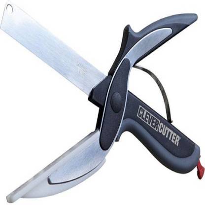 ZWEBR Clever Cutter 2 in 1 Smart Cutter Chopper, Stainless Steel All-Purpose Scissor, Vegetable & Fruit Slicer