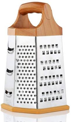 AWWALLINE by TasteTrail 6 in 1 /6-Sided Stainless Steel Grater and Slicer Plastic Finish. (Large) Vegetable & Fruit Grater & Slicer (1 Chopper) Vegetable & Fruit Grater & Slicer