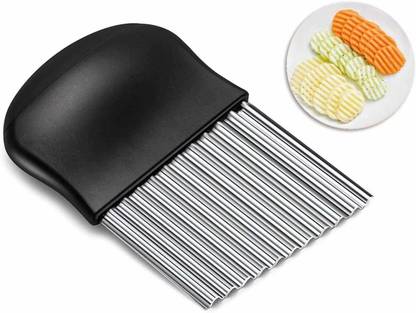 Leeonz French Fries Cutter, for Crinkle Cut French Fries, Vegetables and More Potato Slicer