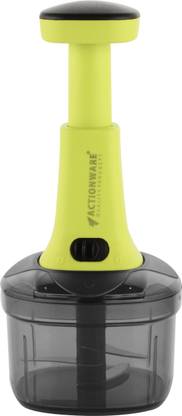 ACTIONWARE Push Chopper Vegetable and Fruit Slicer - 500ml Capacity Vegetable & Fruit Chopper