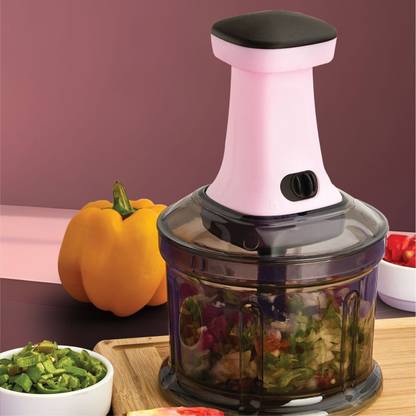 GALOOF New Big Hand Push 1000 ML with 4 Stainless Steel Blade Vegetable & Fruit Chopper Vegetable & Fruit Chopper