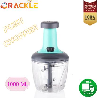 Crackle by Crackle Express Heavy Duty 1000 ml Push Chopper for Quick Cutting Vegetable & Fruit Chopper