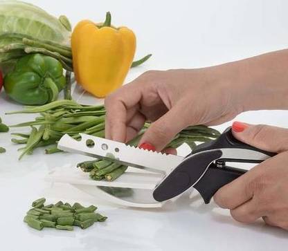 KRESTA Smart Clever Knife and Mini Cutting Board, with Locking Hinge,Cheese, Slices Vegetable & Fruit Slicer