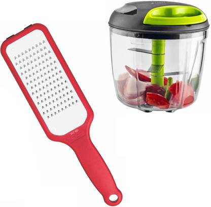Kohe Manual Food Chopper 900ml with Grater Fine Edge Vegetable & Fruit Grater & Slicer
