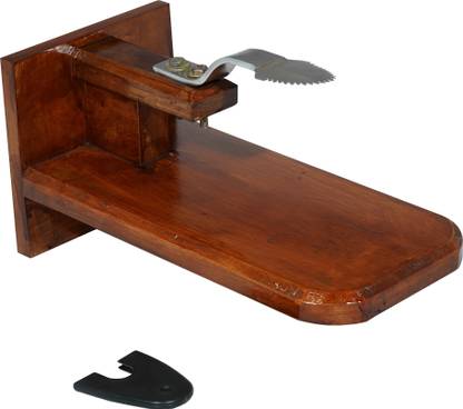 peecees MALBRO Wooden Coconut Scraper | Teak Base Grater with Movable Chirava |Kitchen Coconut Scraper
