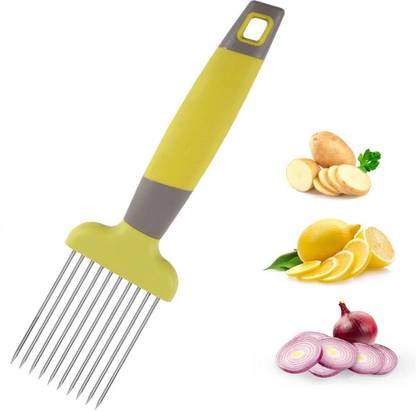 Krusan Onion Cutter Food Slicer Cutter Long ABS Handle Vegetable Slicer
