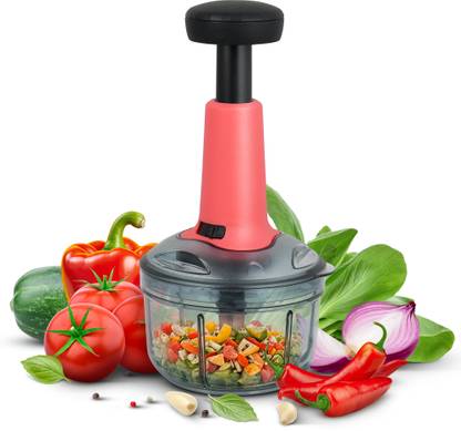 IMPEX by Impex Migo Push Chopper 650 ml with 3 Stainless Steel Blades Vegetable & Fruit Chopper