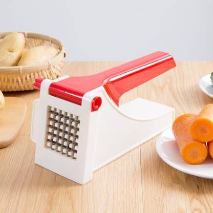Nexshop French Fry Cutter Handheld French Fry Cutter, Portable Potato Fries Cutter Vegetable & Fruit Chopper