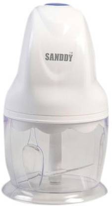 Sanddy by SANDDY ELECTRIC 4-in-1 Chopper Joy-250W Copper Motor, Chop, Mince,Puree,Whisk,850 ml Capacity, One Touch Operation(WHIITE) Electric Vegetable Chopper