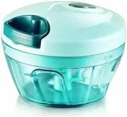 Prisha Enterprise Multipurpose Manual Vegetable, Dry Fruit and Onion Handy Chopper and Quick Cutter Machine for Kitchen with 3 Stainless Steel Blade Vegetable Chopper