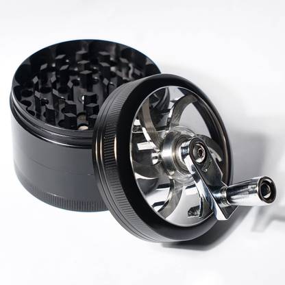 AERALUX Manual Crusher 4 Layers Spice Grinder Zinc Alloy 60mm with Filter Chopper