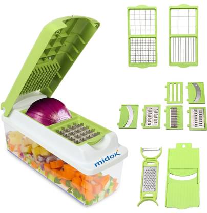 Midox Dicer, Vegetable Cutter Chopper, Fruit, 13in1 Slicer Grater Peelar for Kitchen Vegetable & Fruit Grater & Slicer