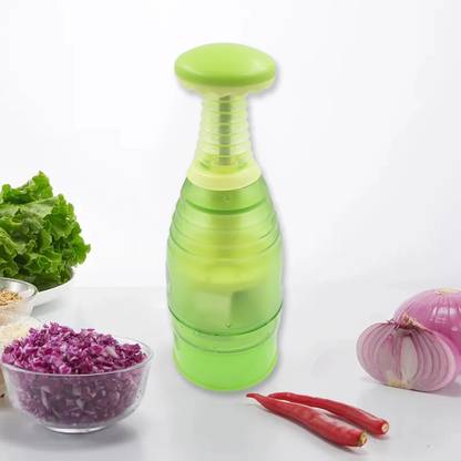 Fondex Overseas 5845 Food Chopper, Easy to Clean Manual Hand Chopper Dicer, Slap Press Chopper Vegetable & Fruit Chopper